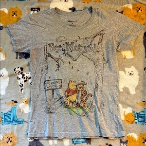 Gray Winnie the Pooh Graphic T-Shirt